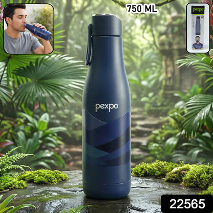 Wukusy Pexpo Infinity Art stainless steel water bottle, 750 ml, with sleek design and vacuum insulation for hot or cold drinks.