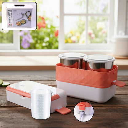 Wukusy electric heated lunch box with stainless steel inner containers for portable, warm meals on the go.