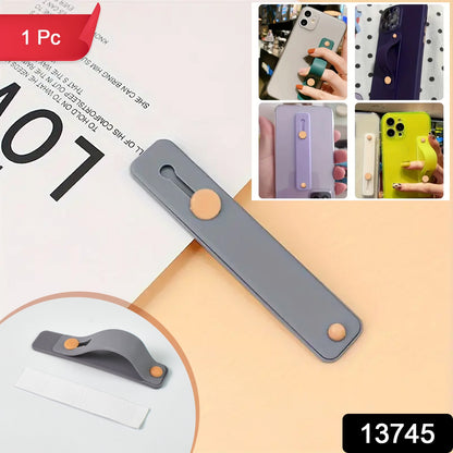 Silicone phone grip strap with loop holder from Wukusy, designed for secure finger placement on smartphones.
