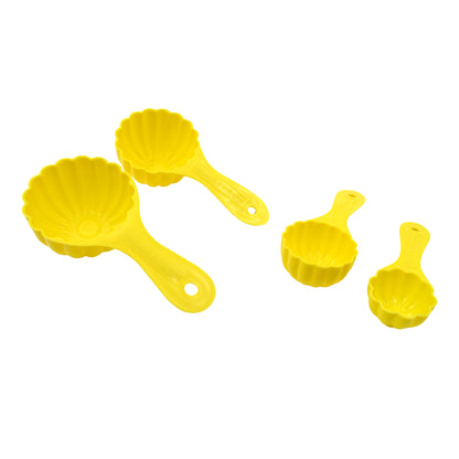 Wukusy plastic kitchen ladoo mould set with four reusable spoons for making various types of ladoos in home kitchen.