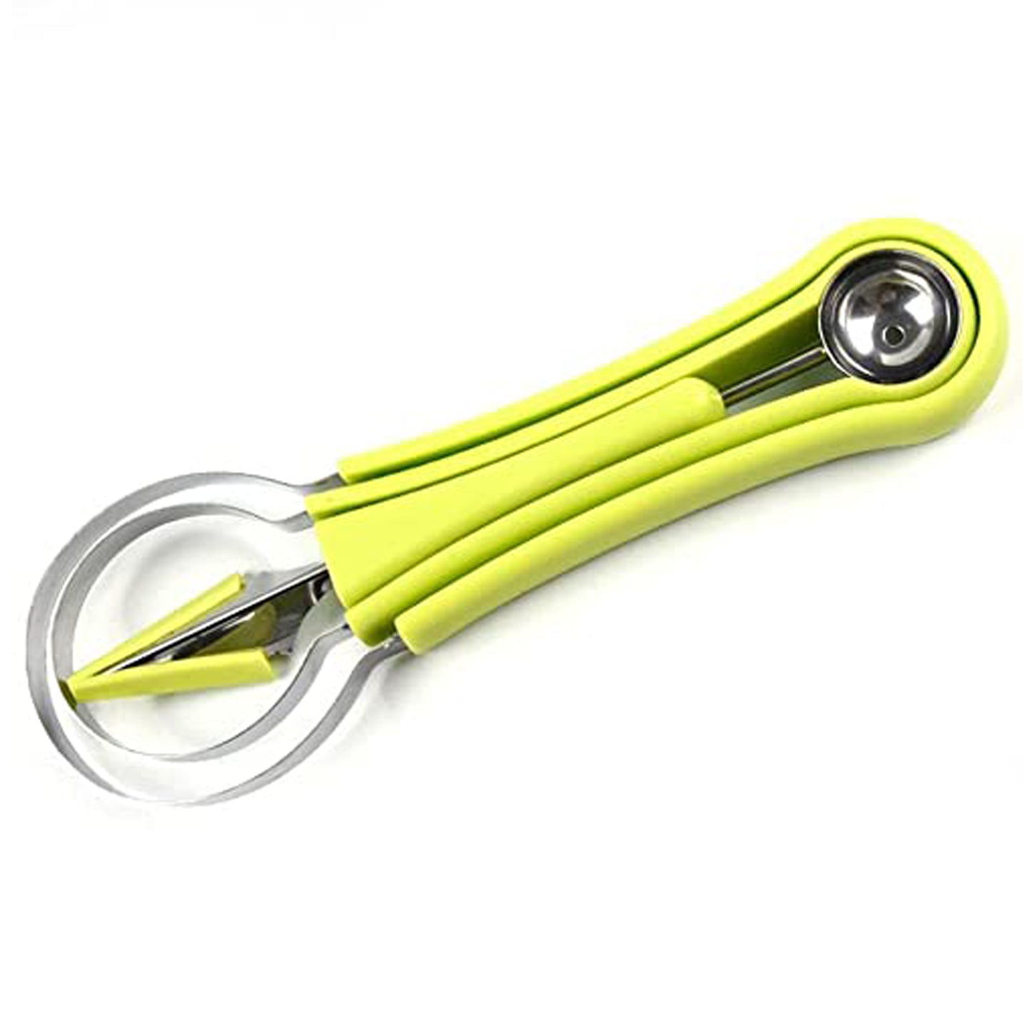 Wukusy 4-in-1 stainless steel melon baller and seed remover with double-sided scooper for fruit and dessert prep