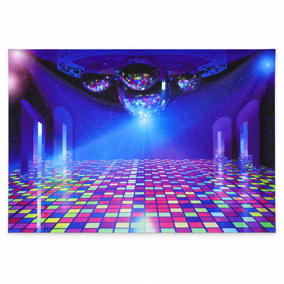 Disco Dance Floor Print Backdrop Curtain For Birthday Party Photos (150x100 Cm)