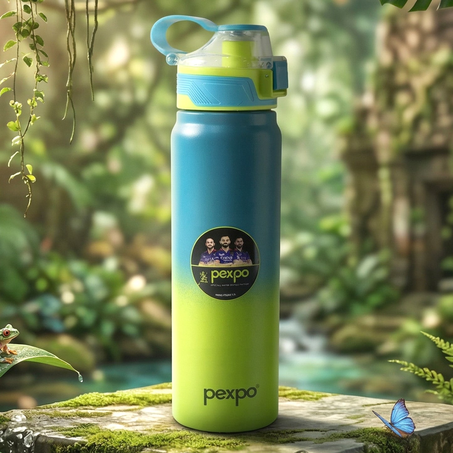 Wukusy Pexpo Amaze insulated stainless steel water bottle, 800ml, with a sleek design for hot and cold beverages.