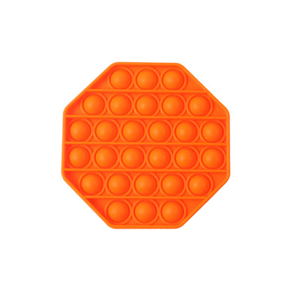 Wukusy premium hexagon-shaped silicone Pop It fidget toy with colorful bubbles for stress relief and sensory fun.
