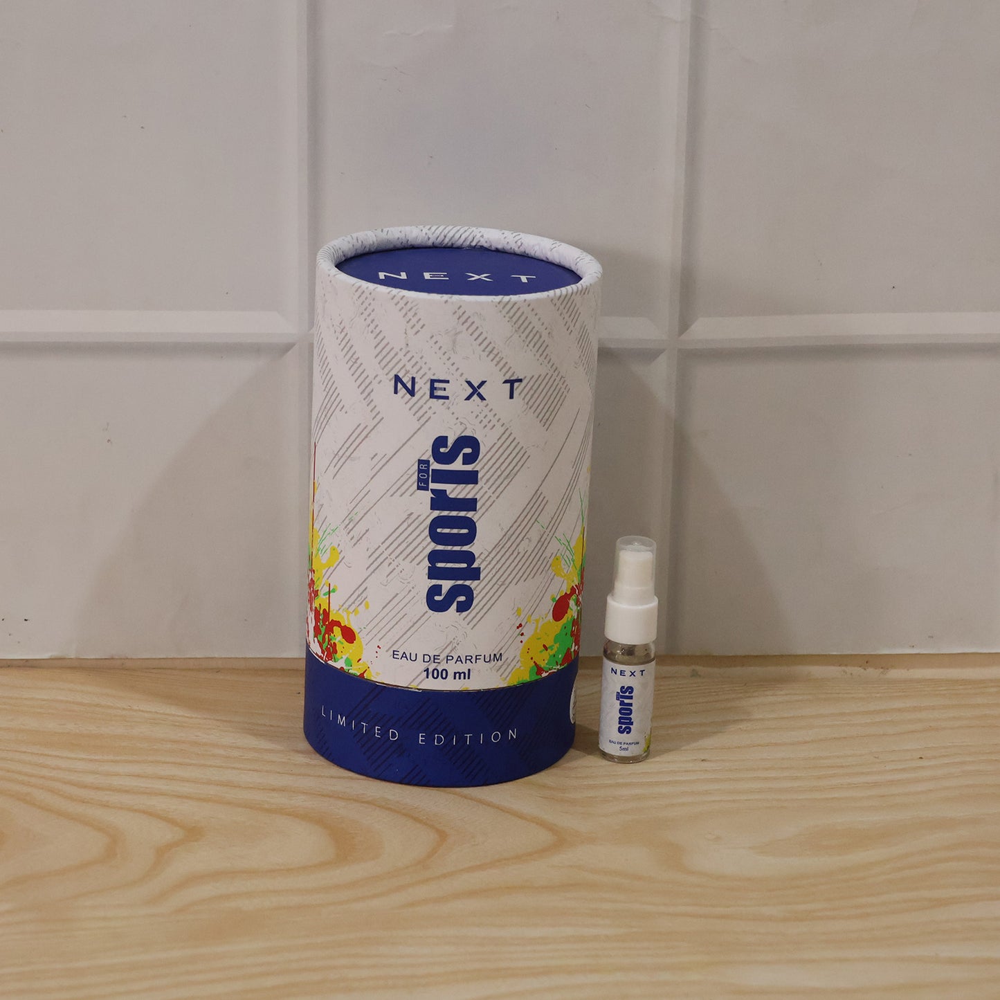 Wukusy Next Sports men's fragrance Eau De Perfume spray, 100ml, with a sleek bottle design and fresh, sporty scent.