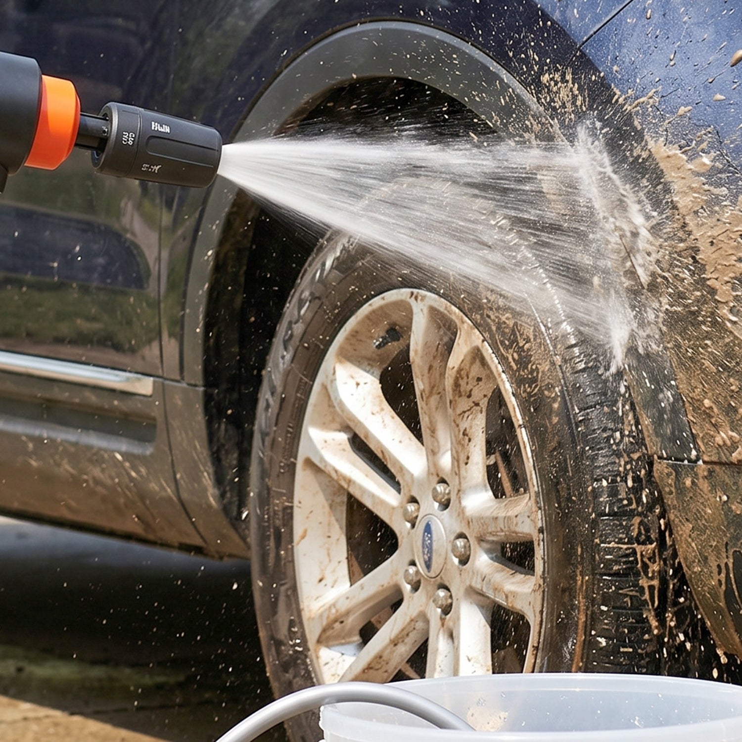 Wukusy portable high pressure cordless car washer with spray gun and hose for effortless vehicle cleaning.
