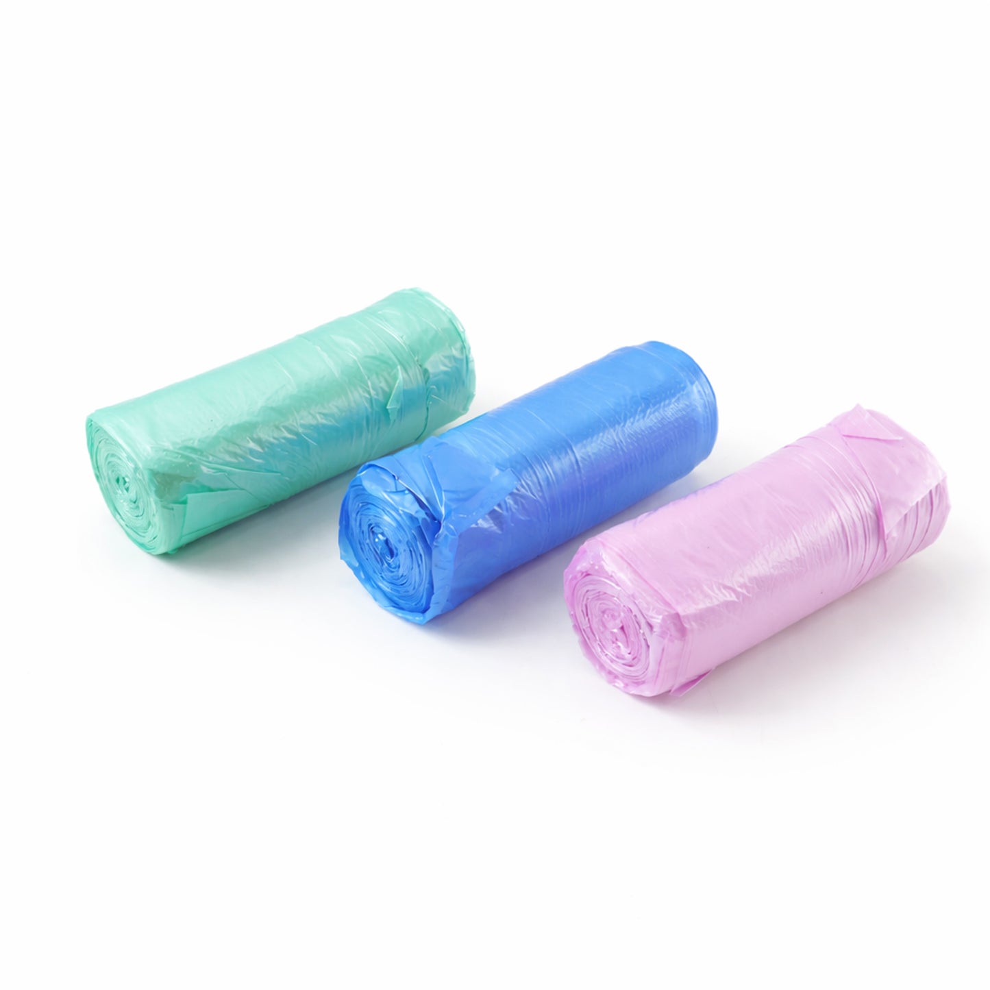 Set of three Wukusy heavy duty garbage bags rolls, 45x55 cm, with 90 bags for durable waste disposal.