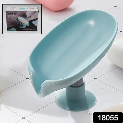 Wukusy soap holder stand with self-draining soap dish for bathroom or kitchen use, made of durable material, shown on a countertop.