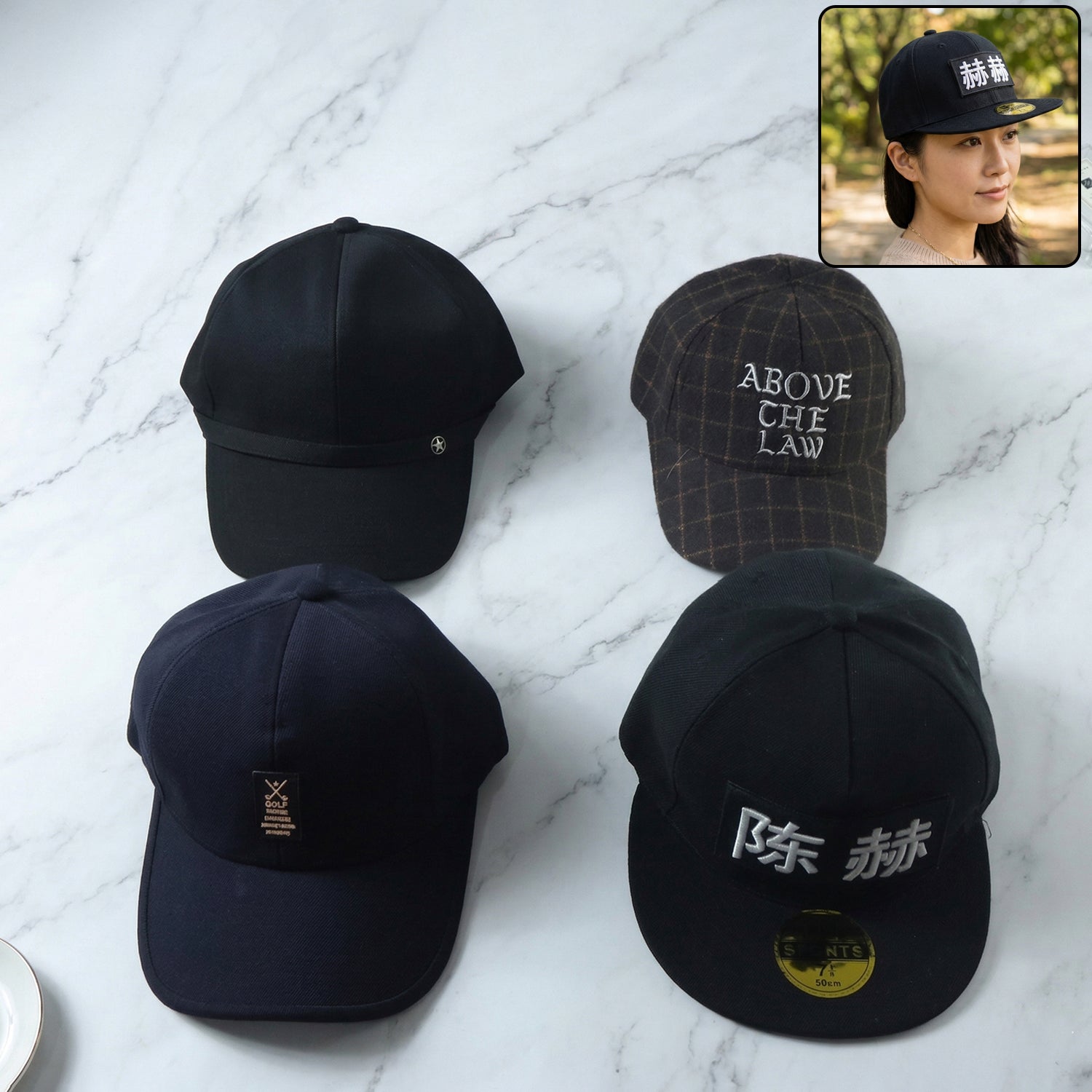 Unisex adjustable baseball cap by Wukusy with mixed design, featuring a curved brim and adjustable strap for a comfortable fit.