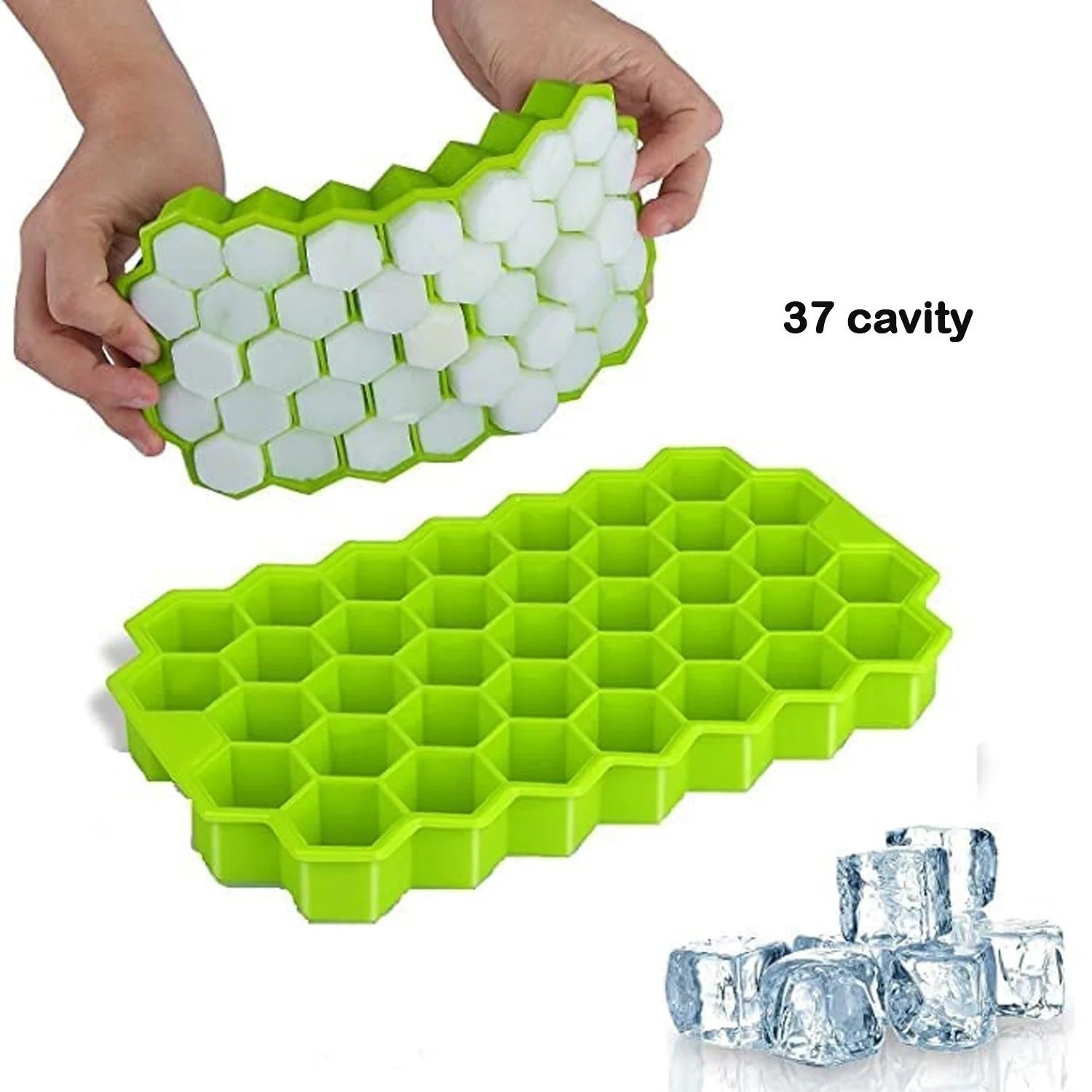 Wukusy Face Icer Roller with honeycomb ice tray, showing a close-up of the cooling roller and ice tray for skincare.