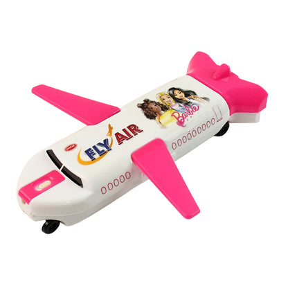 Wukusy airplane-shaped compass box with LED light and built-in sharpener, designed for office use, showing the aircraft design and features.