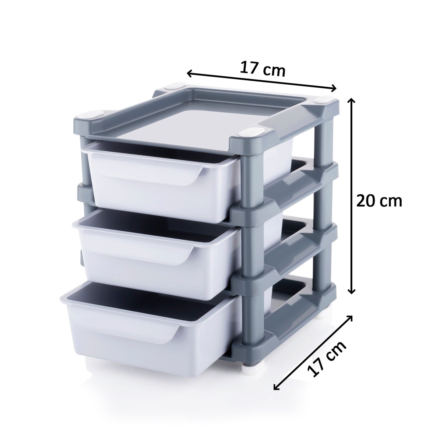 Wukusy mini 3-layer drawer for storing makeup tools and kits, ideal for women's beauty and home organization.