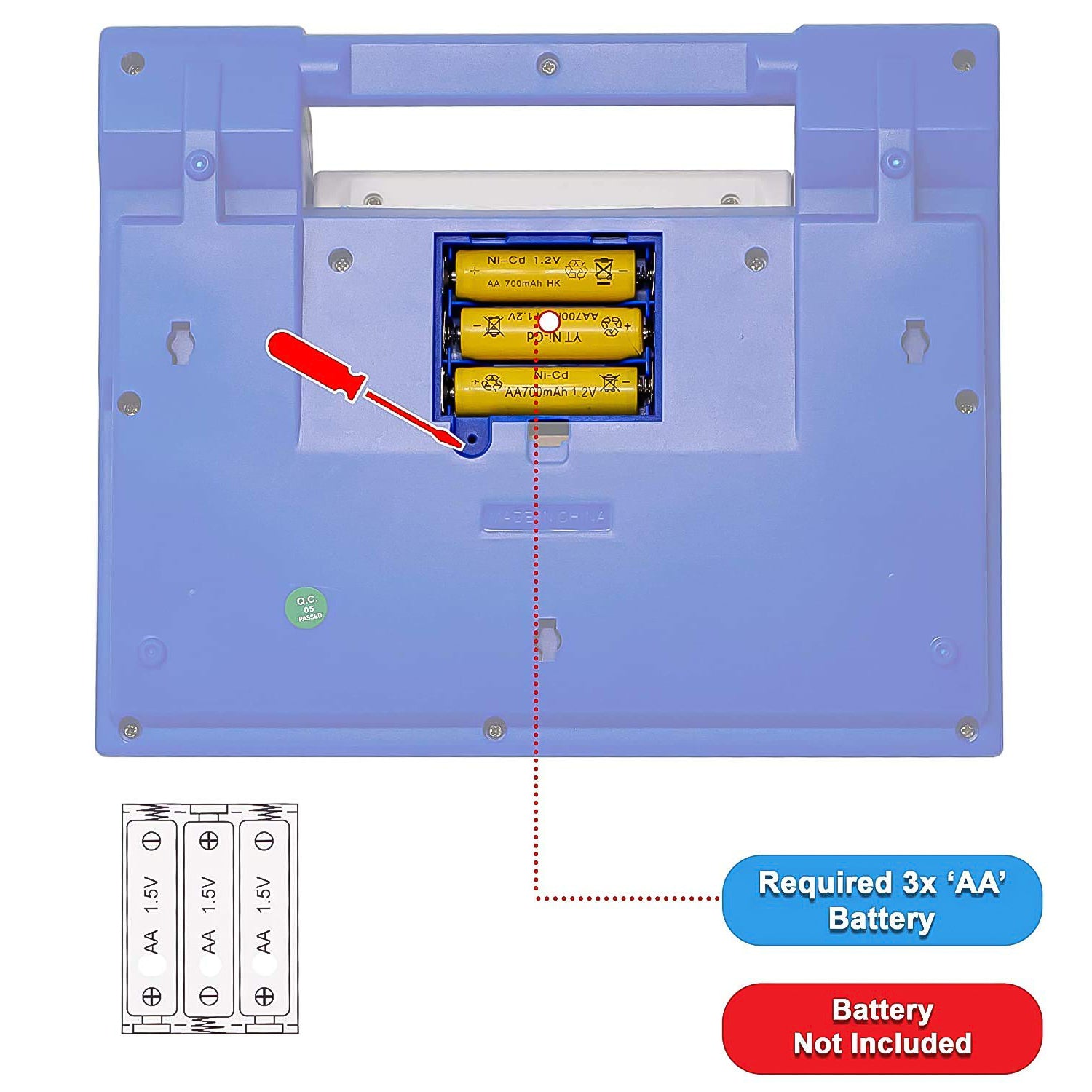 Wukusy English learner educational laptop toy with 20 learning activities, colorful screen, and child-friendly buttons.