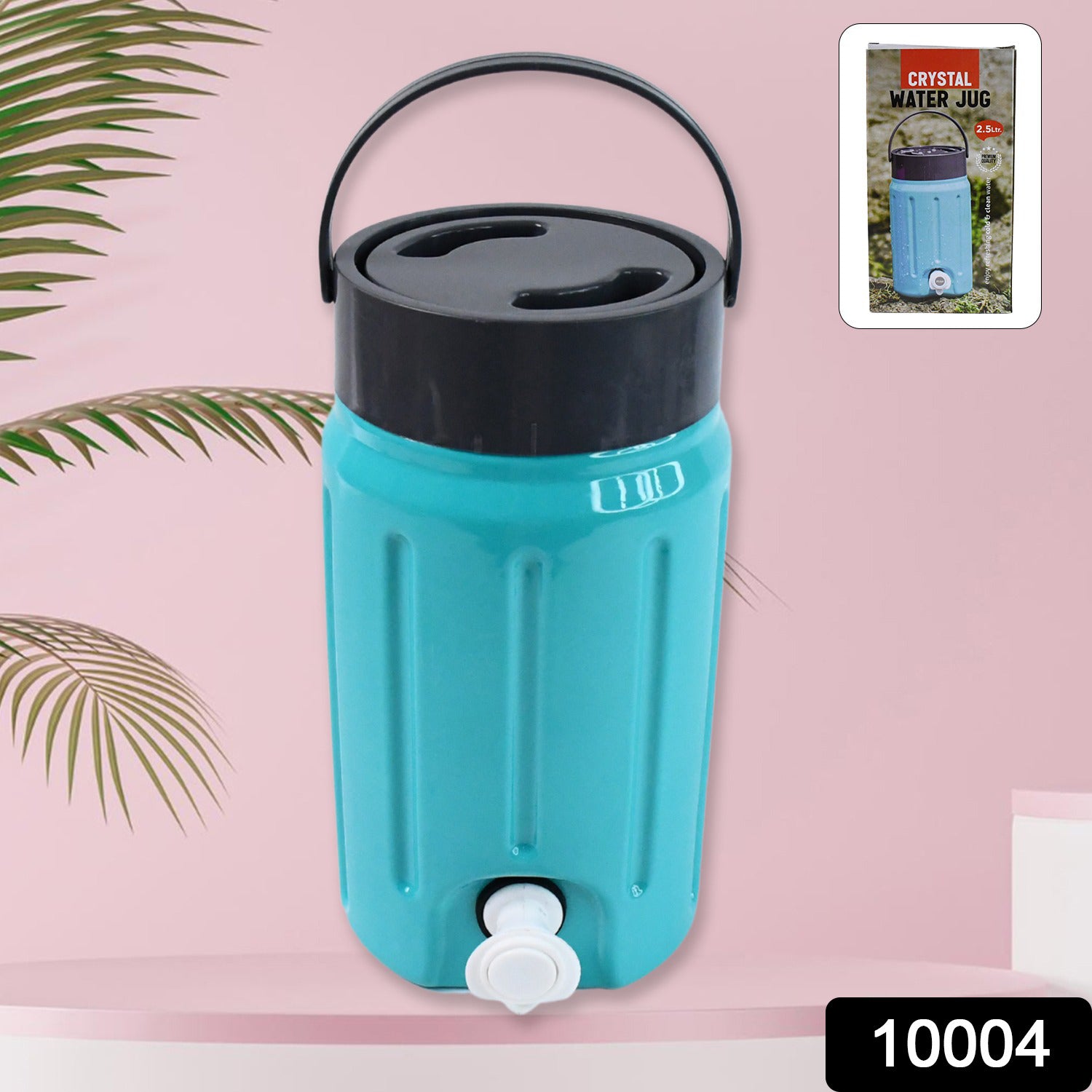 Wukusy 2.5L insulated water jug with tap, leakproof travel cooler, stainless steel body and secure lid for outdoor hydration.