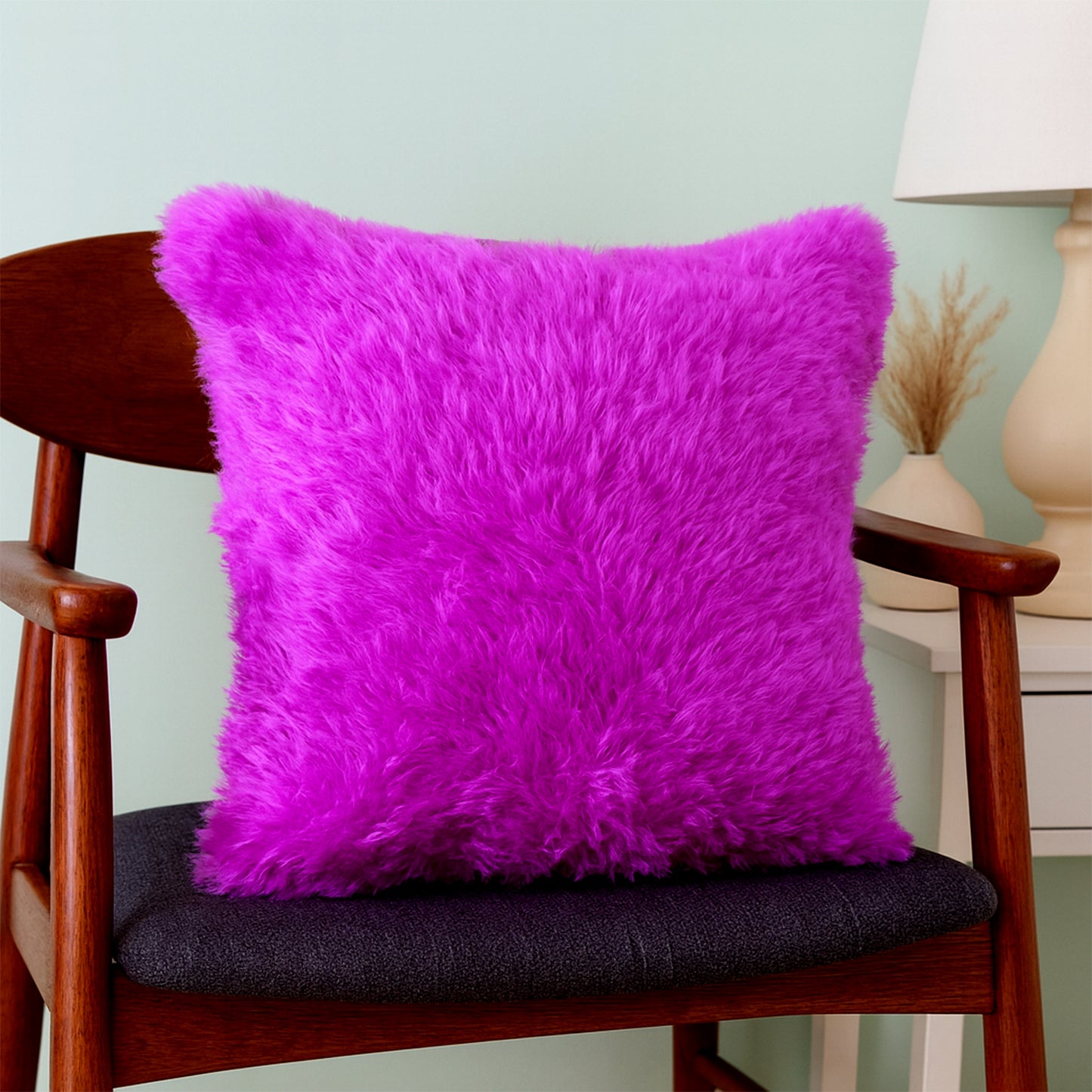 Super soft fluffy cushion pillow by Wukusy, cozy home decor pillow with plush fabric and comfortable filling.