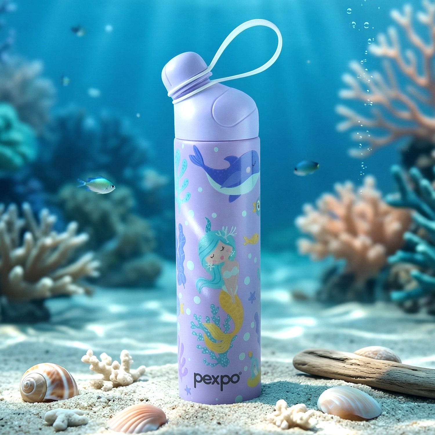 Wukusy Pexpo Pico Art 500ml stainless steel insulated hot and cold water bottle with colorful printed design