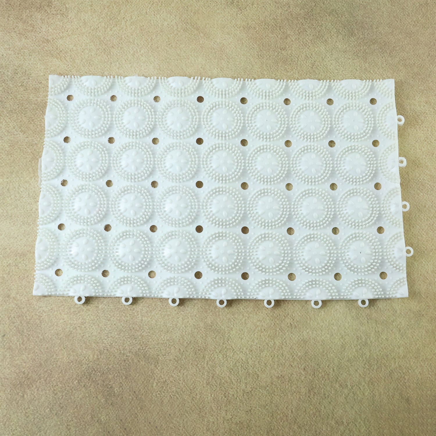 Set of four Wukusy anti-slip bathroom massage mats with suction cups, measuring 33x21 cm, for safe shower use.
