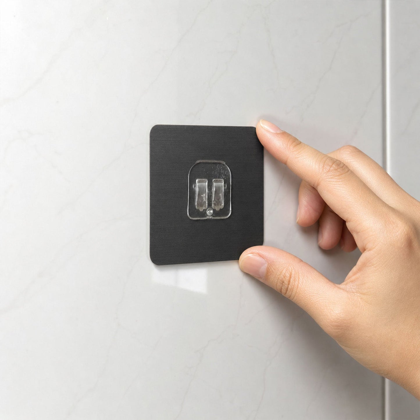 Self-adhesive Transparent Wall Hook Punch-free Strong Sticky Holder (1 Pc)