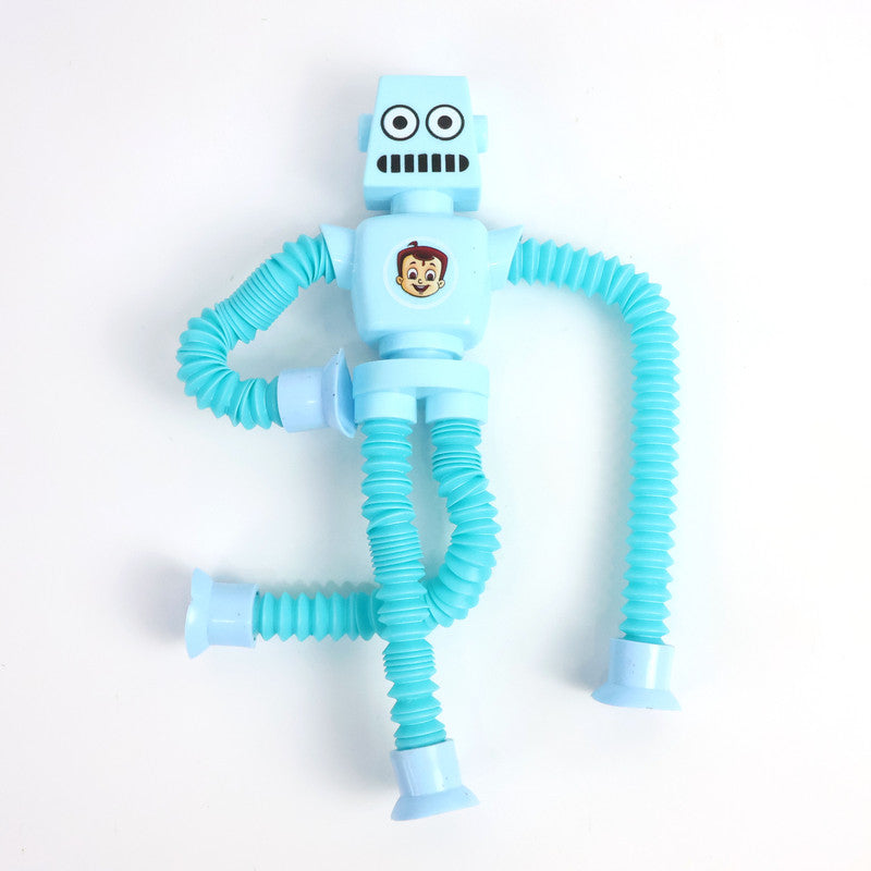 Flexible robot-shaped magic spring toy by Wukusy, showing a colorful, bendable robot figure with spring limbs.