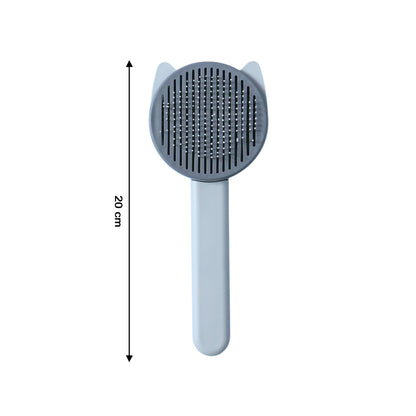 Wukusy soft pet hair removal needle comb with fine metal teeth for gentle grooming and removing loose fur from cats and dogs