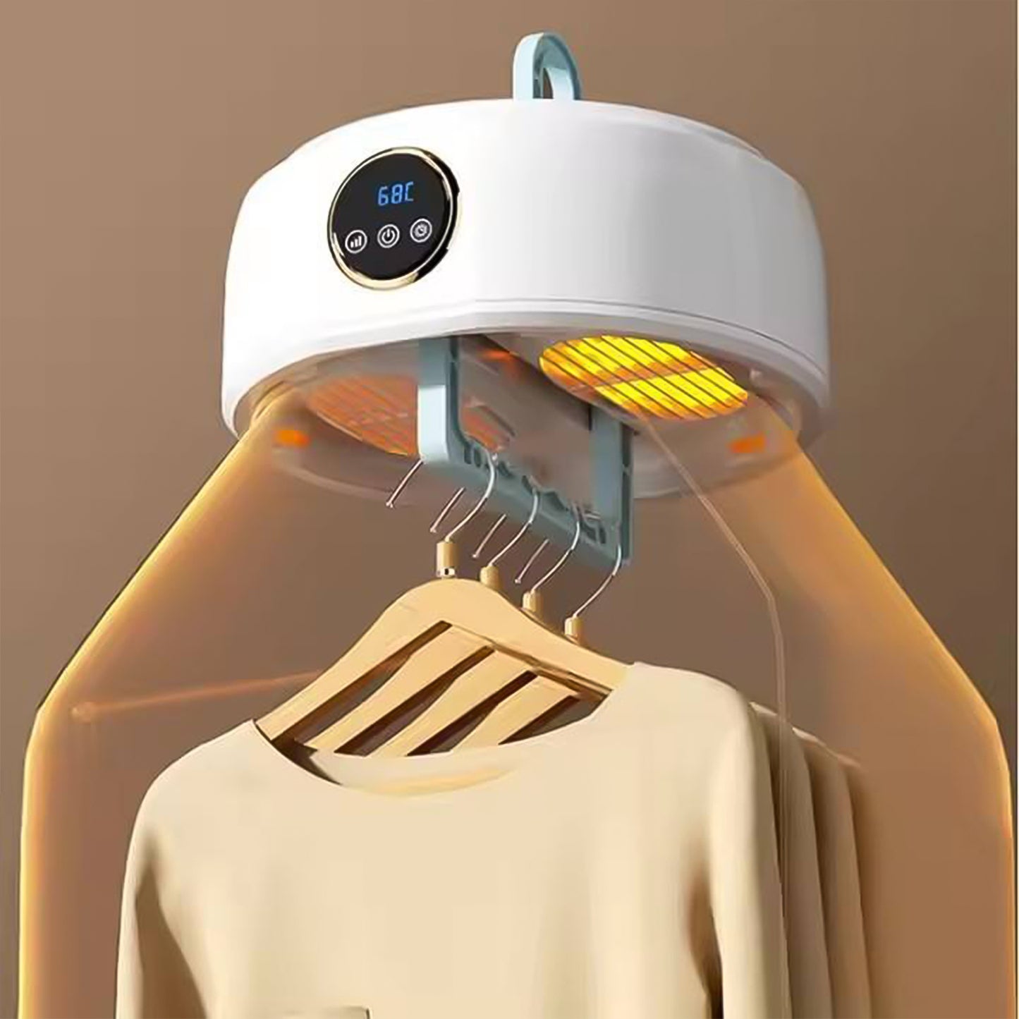 Wukusy portable clothes dryer mini laundry dryer with low noise, compact home appliance for quick garment drying.