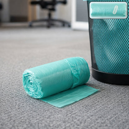 Wukusy disposable garbage bags roll with 40x45 cm size, shown in a roll for waste disposal in kitchen or office.