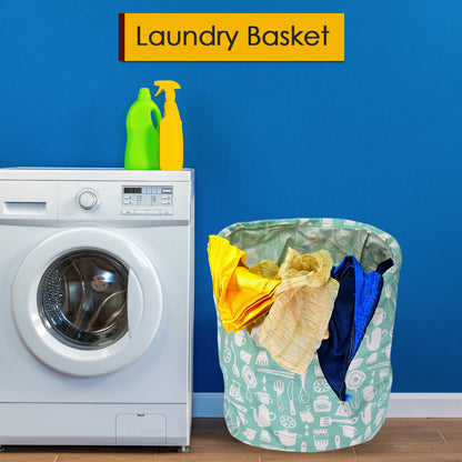 Wukusy foldable laundry storage bag with handles, durable and collapsible for dirty clothes and toy organization.