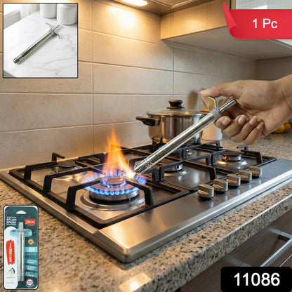Wukusy stainless-steel gas stove spark lighter with manual ignition, compact and durable for easy kitchen stove lighting.