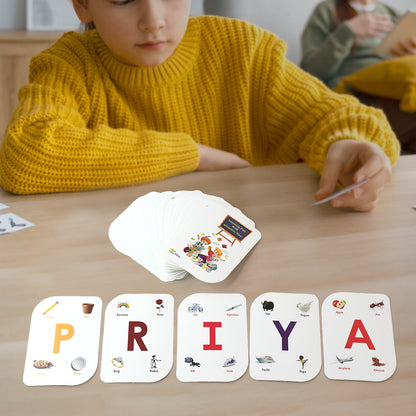 Wukusy Kidkraft Early Learner 32-piece alphabet flash cards set, colorful educational cards for kids' learning and literacy.