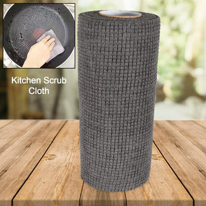 Wukusy durable microfiber kitchen scrub cloth rolled for cleaning, 202.2cm, wear-resistant, multipurpose kitchen cleaning cloth.