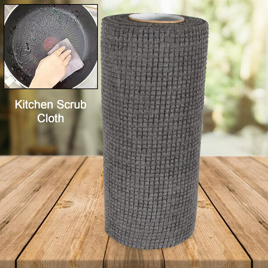 Wukusy durable microfiber kitchen scrub cloth rolled for cleaning, 202.2cm, wear-resistant, multipurpose kitchen cleaning cloth.