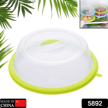 Wukusy microwave oven dish cover, airtight food lid with splatter guard, dishwasher safe for kitchen microwave use.