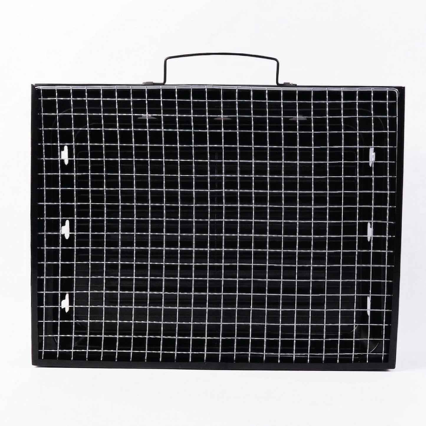 Wukusy portable foldable charcoal BBQ grill with 36x27 cm grilling mesh and compact design for outdoor cooking