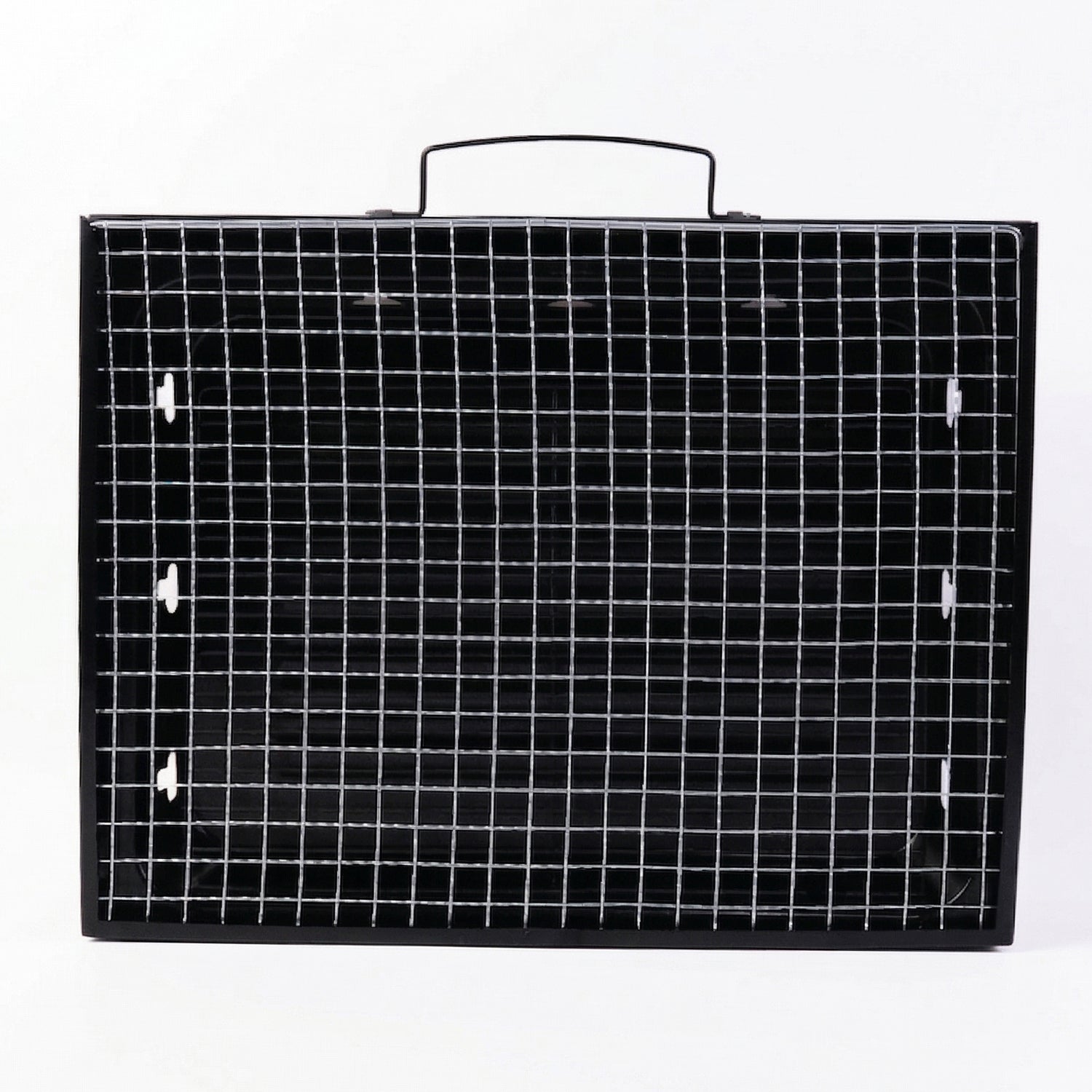 Wukusy portable foldable charcoal BBQ grill with 36x27 cm grilling mesh and compact design for outdoor cooking