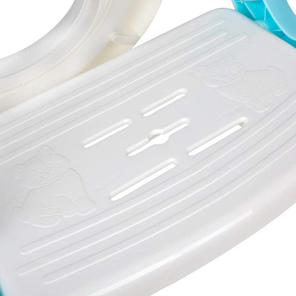 Wukusy 2-in-1 potty training toilet seat with soft padded seat, sturdy non-slip step stool, suitable for boys and girls.