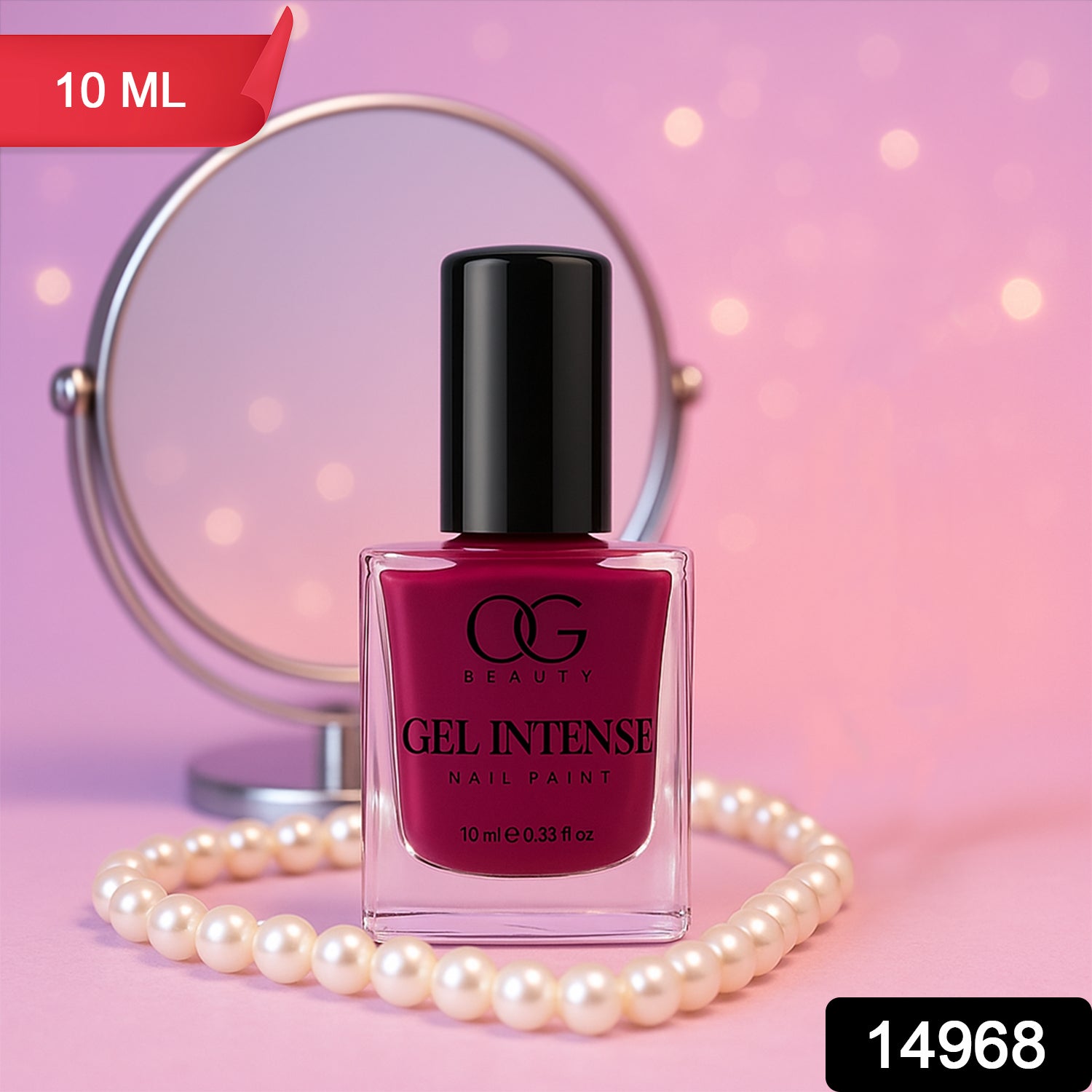 Wukusy Og Beauty Burgundy Plum Gel Intense Nail Polish in 10ml bottle with deep plum color and glossy finish
