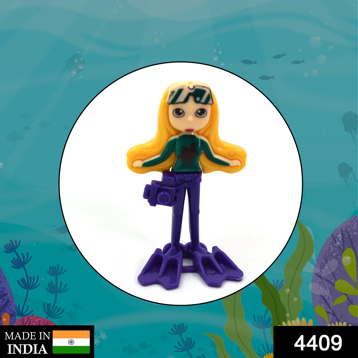 Colorful Jalpari Mermaid Dolls toy by Wukusy, featuring vibrant, detailed mermaid figures perfect for children's imaginative play.