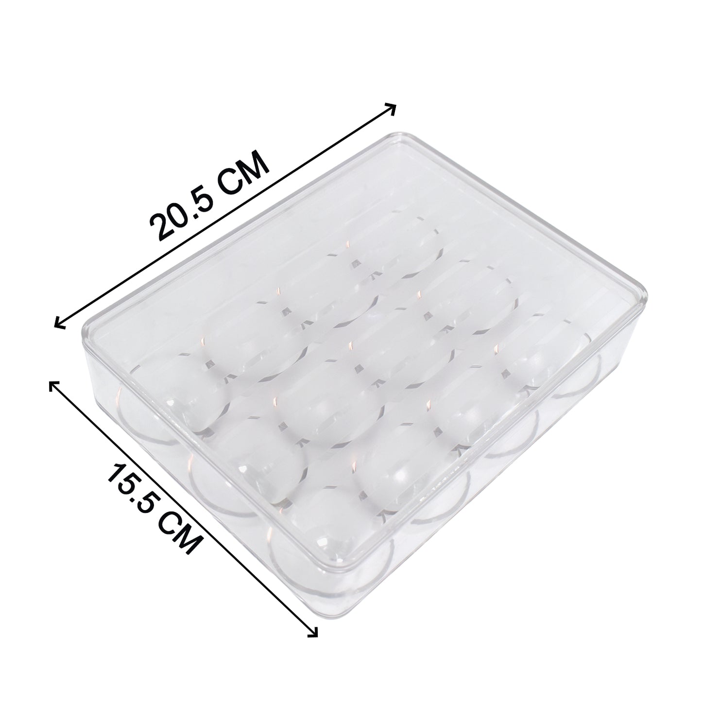 Wukusy 12-cavity egg storage box for organizing and securely holding eggs in the kitchen.