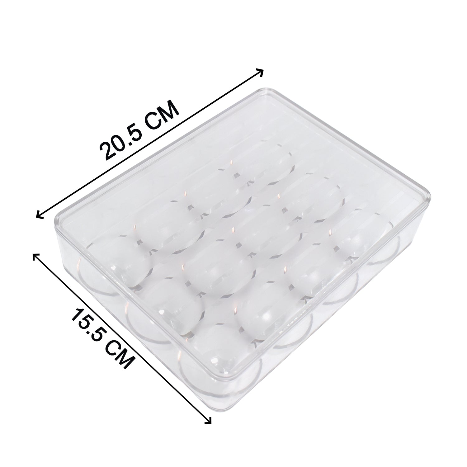 Wukusy 12-cavity egg storage box for organizing and securely holding eggs in the kitchen.
