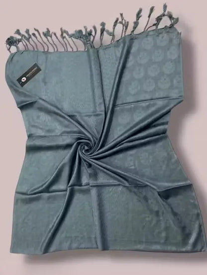 Pack of 2 Ekom self-design viscose rayon stoles, soft wraps with elegant patterns, suitable for jewelry and fashion accessories.