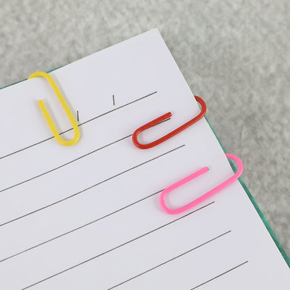 Set of 10 Wukusy vinyl-coated paper clips, office supply in assorted colors, ideal for organizing documents and preventing paper damage.