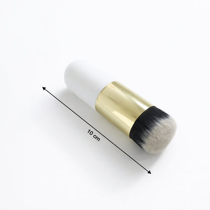 Wukusy professional makeup face brush with soft bristles for smooth, even foundation application, close-up view of the brush.