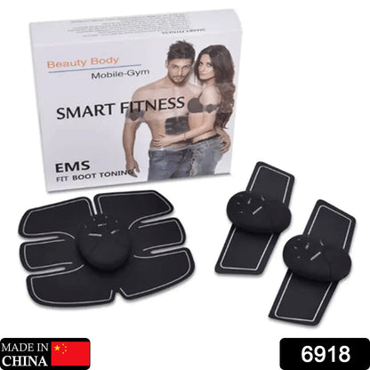 Wireless Wukusy 6-pack abs stimulator and muscle exerciser with charging battery, designed for abdominal muscle training and body toning.