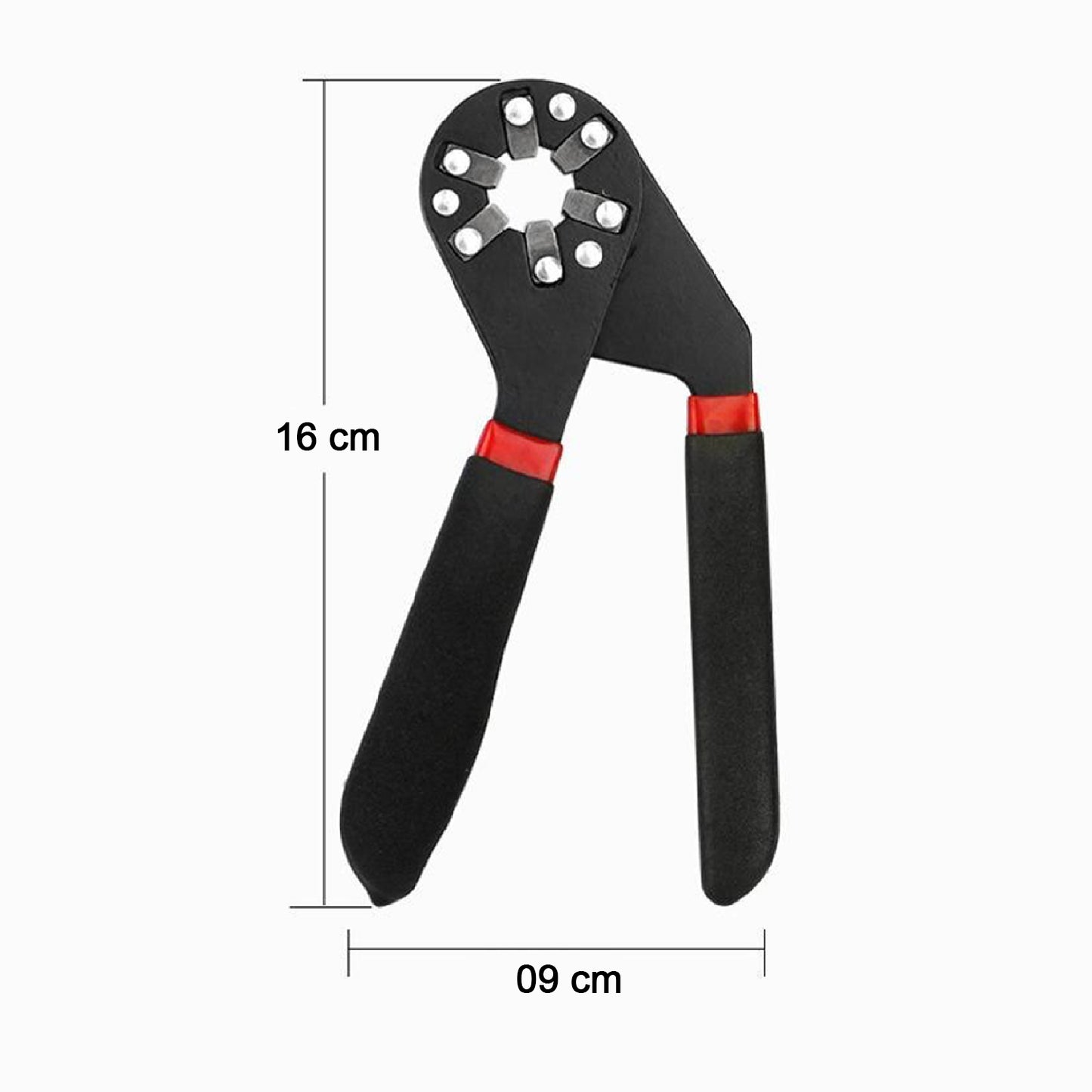 Wukusy 9062 multi-function hexagon universal wrench, small adjustable bionic plier spanner for household repair, single-sided design
