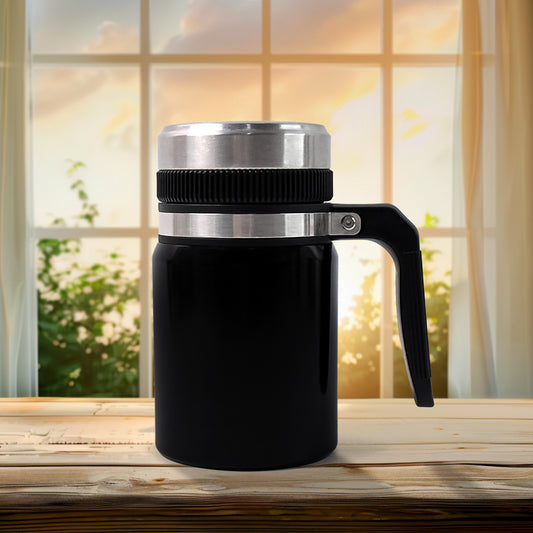 Wukusy stainless steel vacuum coffee cup with non-slip scalding lid, 600ml capacity, ideal for home and kitchen use.