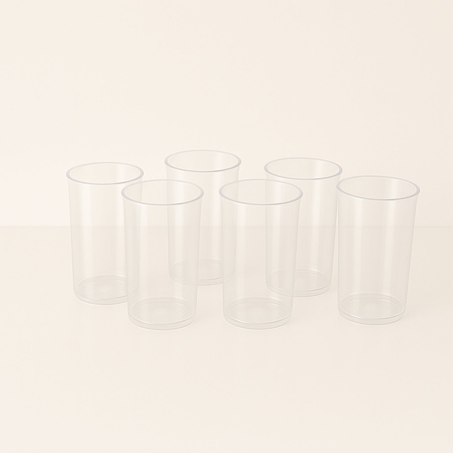 Set of six Wukusy Supermom Martini clear glassware with elegant stems and wide bowls for stylish cocktails.