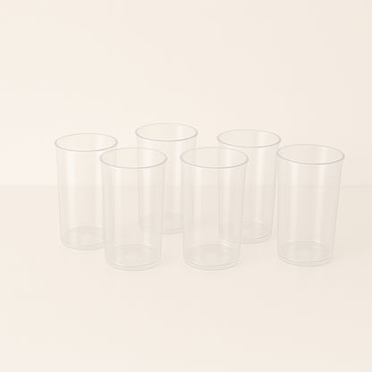 Set of six Wukusy Supermom Martini clear glassware with elegant stems and wide bowls for stylish cocktails.