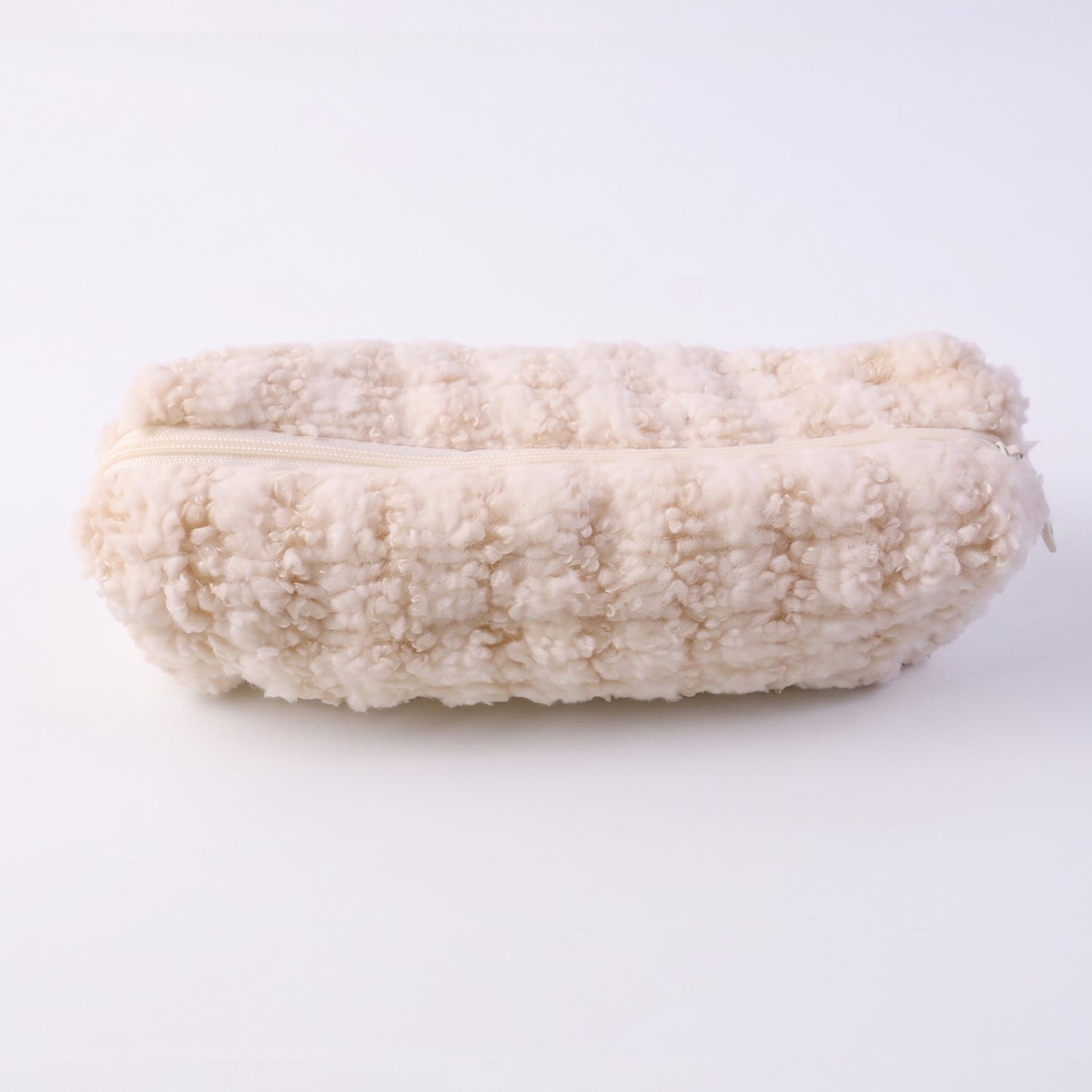 Wukusy premium soft multipurpose zipper pouch bag with a zipper closure, shown in a neutral color on a plain background.