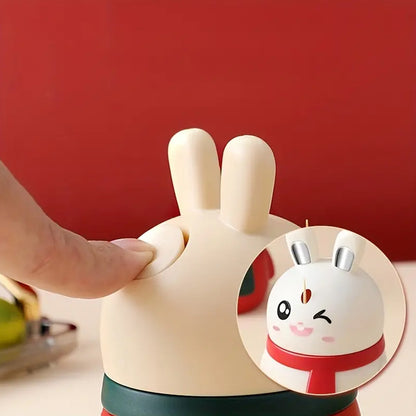 Red rabbit-shaped toothpick dispenser by Wukusy, small durable kitchen accessory for home, dining, and table decor.