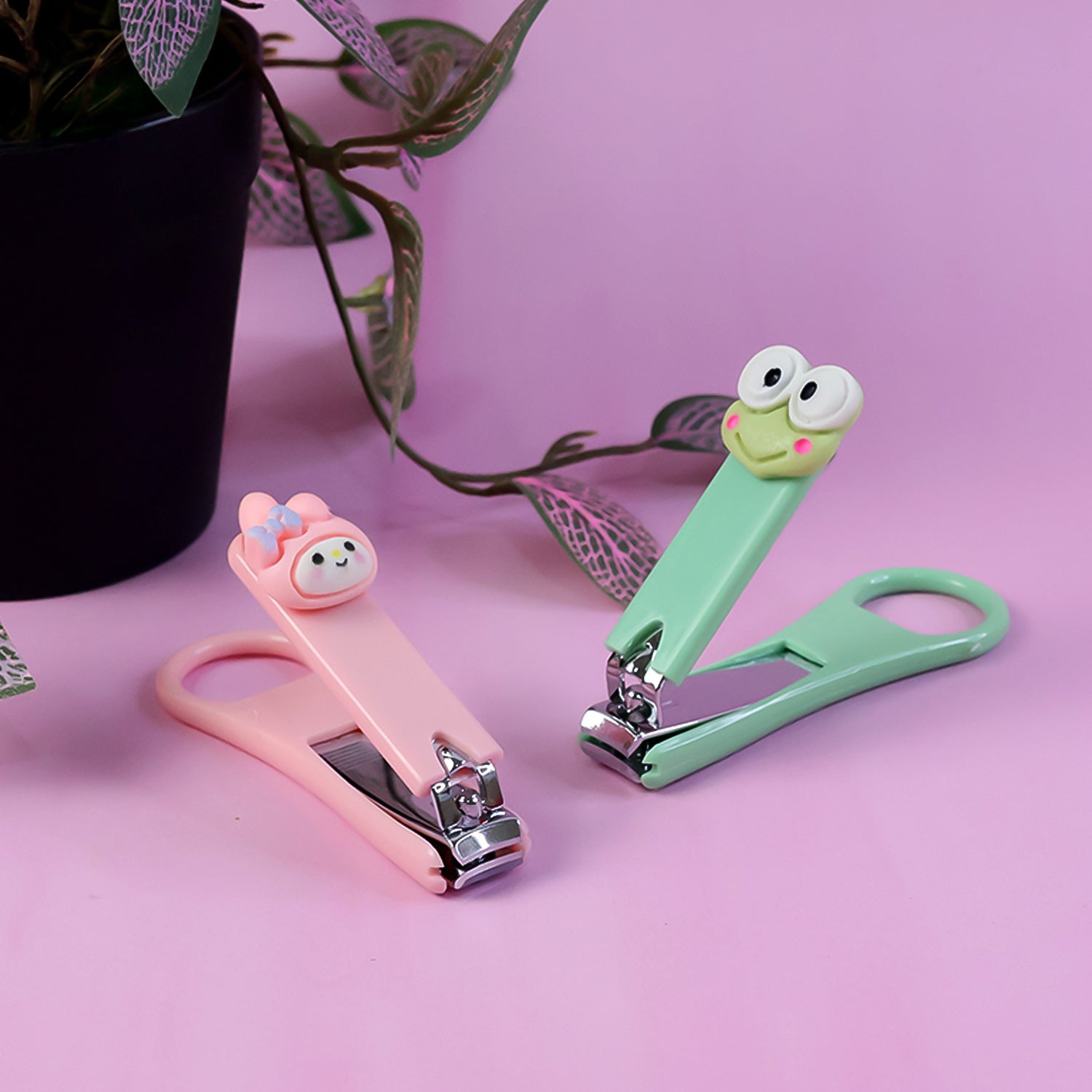 Cute cartoon nail clipper for kids by Wukusy, featuring a playful design and bright colors, ideal for gentle nail trimming.